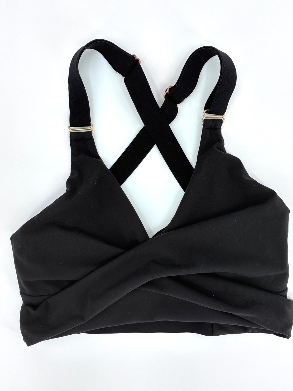 Buff Bunny Candy Wrap Black Sports Bra High Support Size Medium